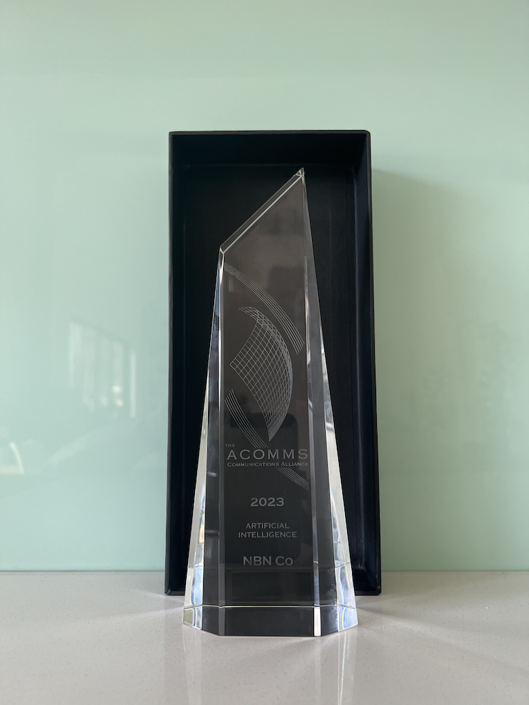 ACOMM 2023 Artificial Intelligence Award winner - nbn® Assistant AI chatbot